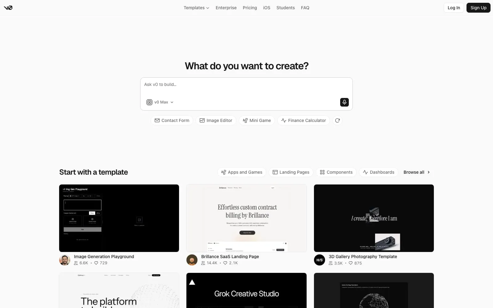 Screenshot of V0