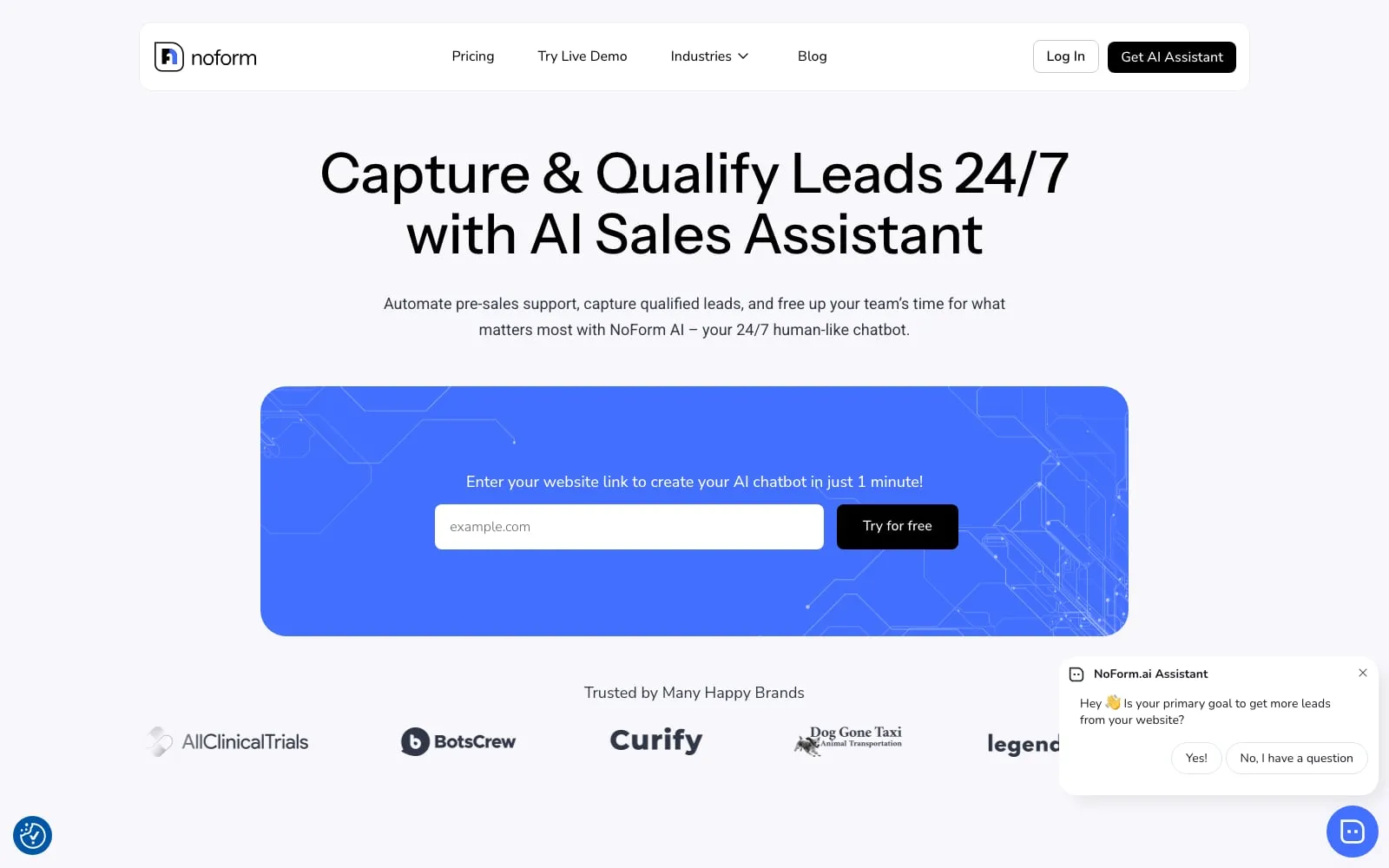 Screenshot of NoForm