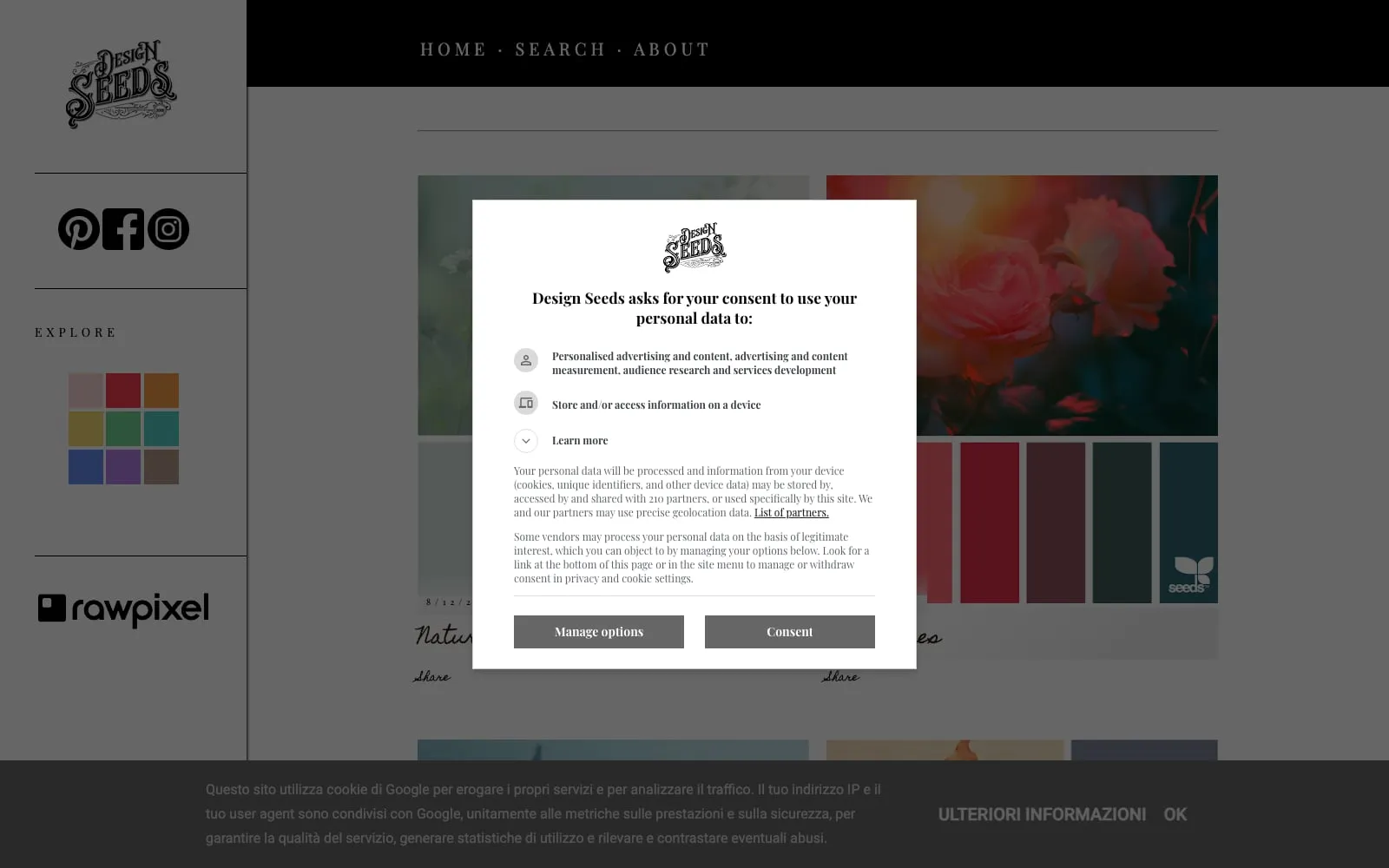 Screenshot of Design Seeds