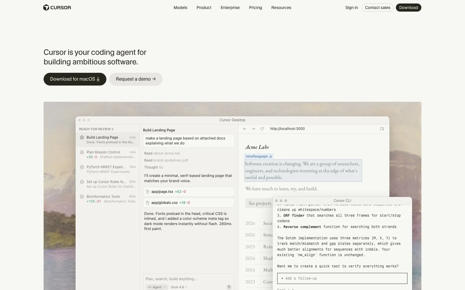 Screenshot of Cursor