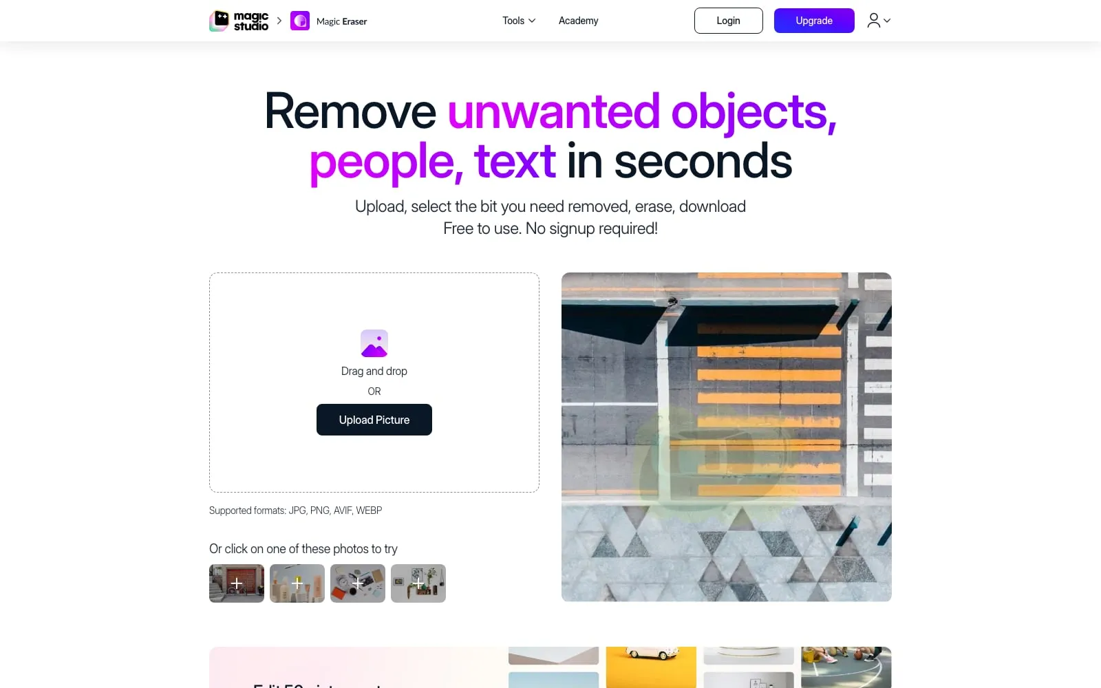 Screenshot of Magic Eraser