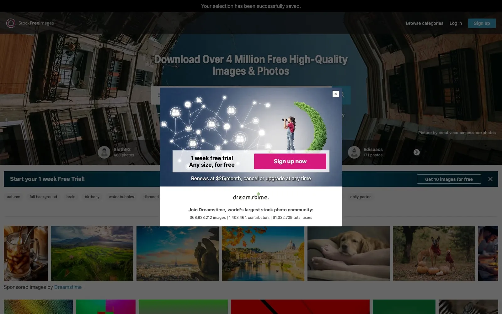 Screenshot of Stock Free Images
