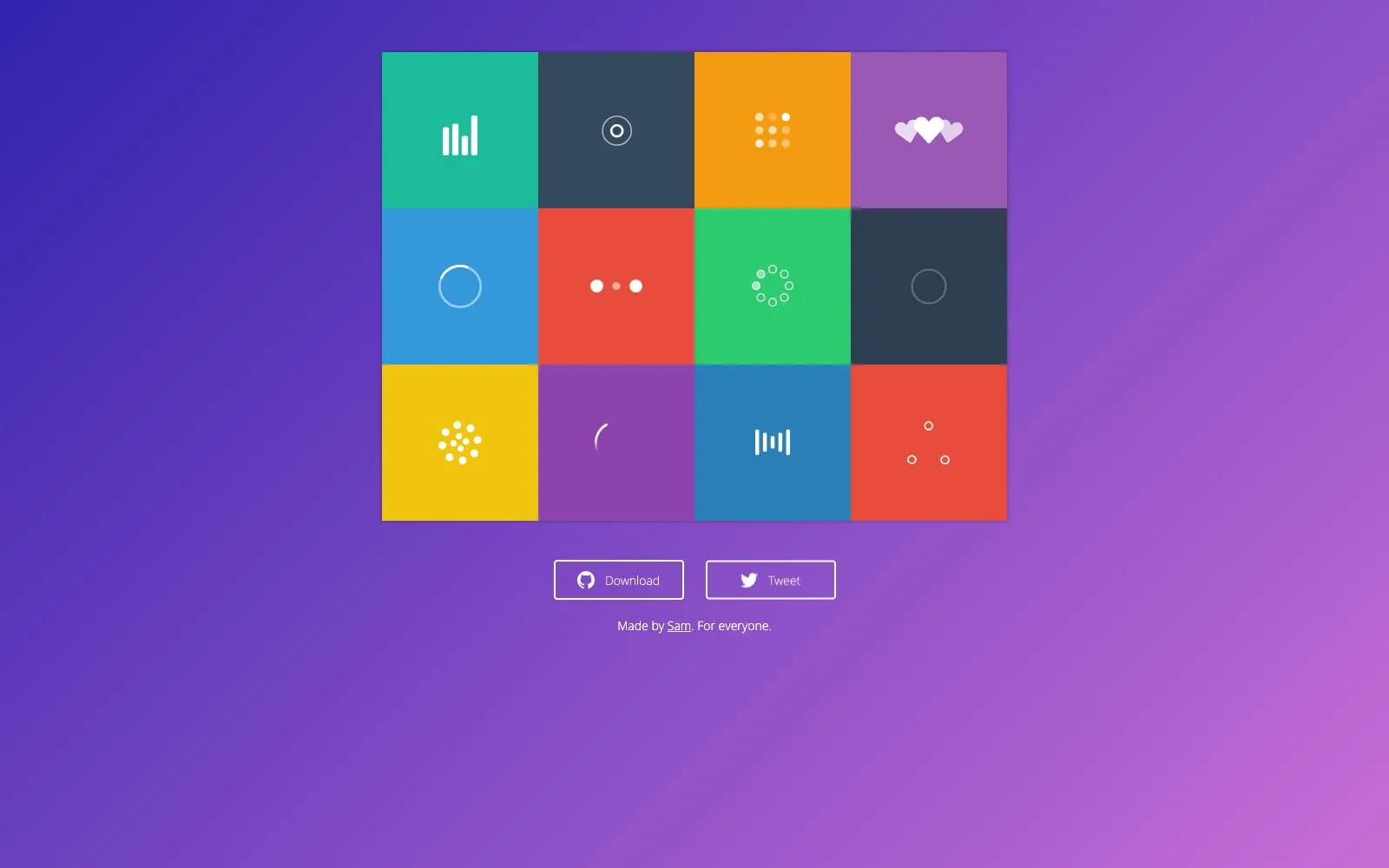 Screenshot of SVG Loaders