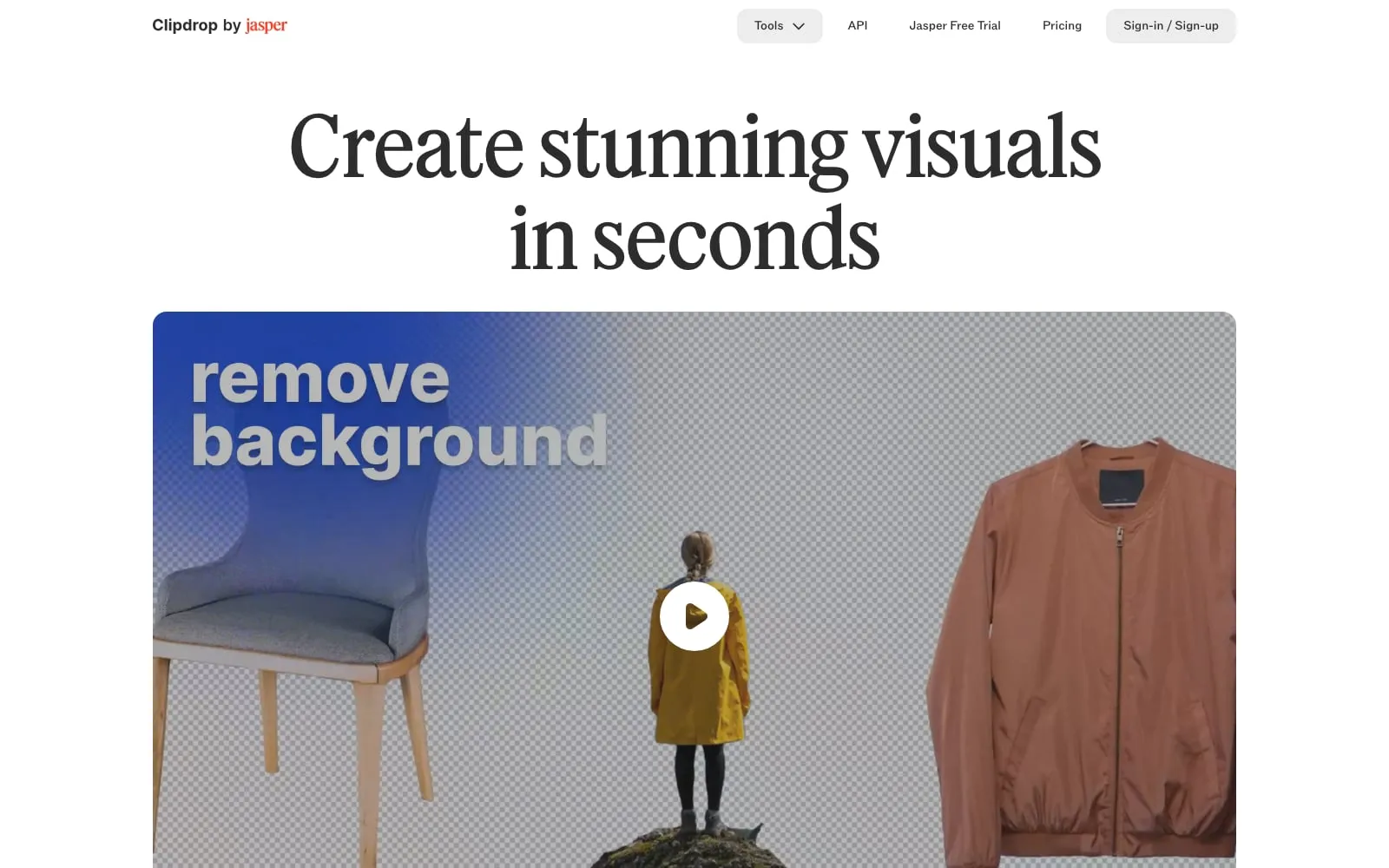 Screenshot of clipdrop.co