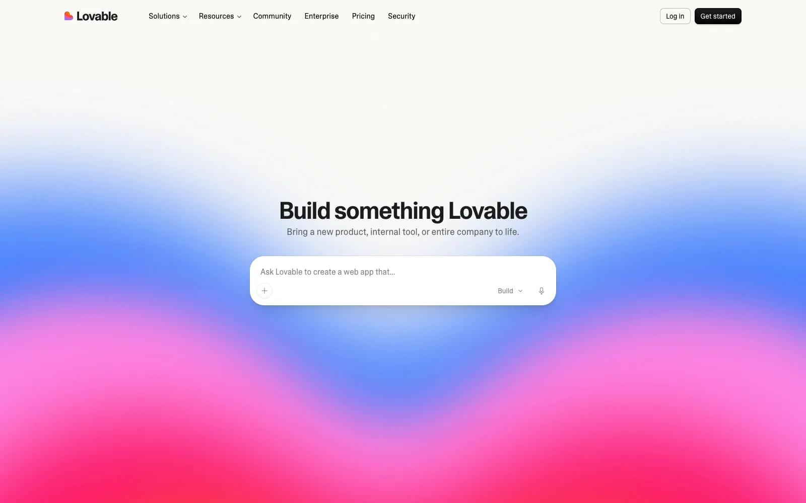 Screenshot of Lovable